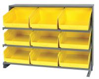 24K068 Pick Rack, 12Dx36Wx21H, 9 Yellow Bins