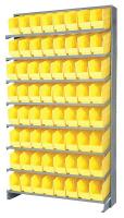 24K069 Pick Rack, 12Dx36Wx60H, 64 Yellow Bins