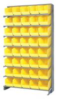 24K070 Pick Rack, 12Dx36Wx60H, 40 Yellow Bins