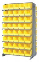 24K074 Pick Rack, 24Dx36Wx60H, 80 Yellow Bins