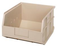 24K152 Stackable Shelf Bin, 12x11x7, Ivory