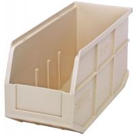 24K153 Stackable Shelf Bin, 14x6x7, Ivory