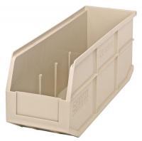 24K156 Stackable Shelf Bin, 18x6x7, Ivory