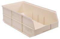 24K160 Stackable Shelf Bin, 20-1/2x11x7, Ivory