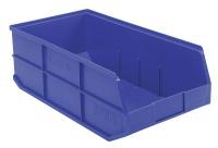 24K184 Stackable Shelf Bin, 20-1/2x11x7, Blue