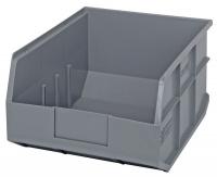 24K201 Stackable Shelf Bin, 14x11x7, Gray