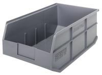 24K204 Stackable Shelf Bin, 18x11x7, Gray