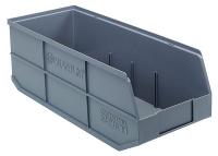 24K205 Stackable Bin, 20-1/2x8-1/4x7, Gray