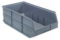 24K206 Stackable Shelf Bin, 20-1/2x11x7, Gray