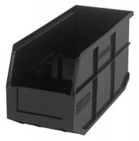 24K220 Stackable Shelf Bin, 14x6x7, Black