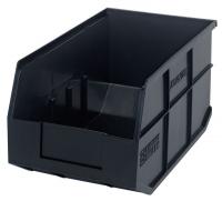 24K221 Stackable Shelf Bin, 14x8-1/4x7, Black