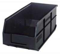 24K224 Stackable Shelf Bin, 18x8-1/4x7, Black