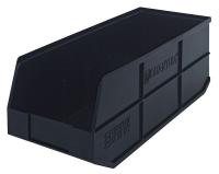 24K226 Stackable Bin, 20-1/2x8-1/4x7, Black