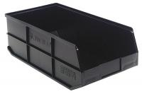 24K227 Stackable Shelf Bin, 20-1/2x11x7, Black