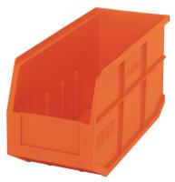 24K241 Stackable Shelf Bin, 14x6x7, Orange