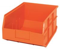 24K243 Stackable Shelf Bin, 14x11x7, Orange