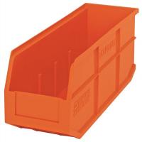 24K244 Stackable Shelf Bin, 18x6x7, Orange