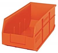 24K245 Stackable Shelf Bin, 18x8-1/4x7, Orange