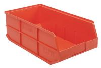 24K248 Stackable Shelf Bin, 20-1/2x11x7, Orange