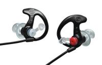 24K385 Filtered Ear Plugs, Black/Black, 24dB, M, PR