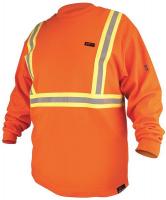 24K624 FR Long Slv T-Shirt, HRC2, Hi-Vis Orange, L