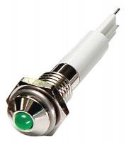 24M022 Round Indicator Light, Green, 12VDC