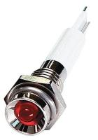 24M026 Protrude Indicator Light, Red, 12VDC