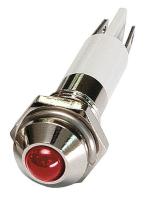 24M042 Round Indicator Light, Red, 12VDC