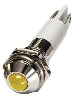 24M049 Round Indicator Light, Yellow, 110VAC