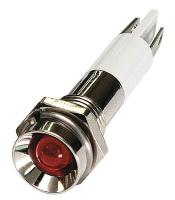 24M051 Protrude Indicator Light, Red, 12VDC