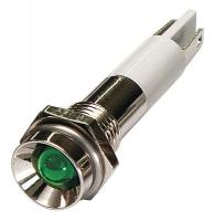 24M053 Protrude Indicator Light, Green, 12VDC