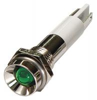 24M059 Protrude Indicator Light, Green, 110VAC