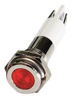 24M060 Flat Indicator Light, Red, 12VDC