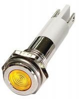 24M061 Flat Indicator Light, Yellow, 12VDC