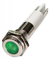 24M062 Flat Indicator Light, Green, 12VDC