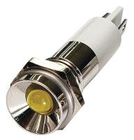 24M085 Protrude Indicator Light, Yellow, 12VDC