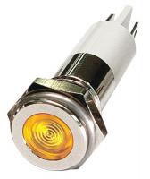 24M094 Flat Indicator Light, Yellow, 12VDC