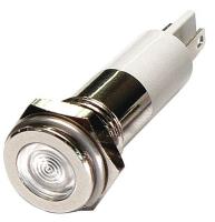 24M103 Flat Indicator Light, White, 24VDC