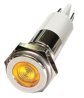 24M105 Flat Indicator Light, Yellow, 110VAC