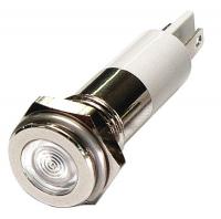 24M108 Flat Indicator Light, White, 110VAC