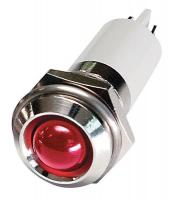 24M109 Round Indicator Light, Red, 12VDC