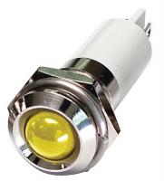 24M110 Round Indicator Light, Yellow, 12VDC