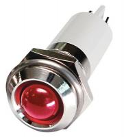 24M115 Round Indicator Light, Red, 110VAC