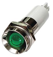 24M126 Protrude Indicator Light, Green, 110VAC