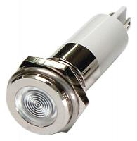 24M131 Flat Indicator Light, White, 12VDC