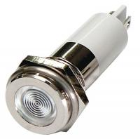 24M136 Flat Indicator Light, White, 24VDC