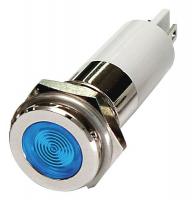 24M140 Flat Indicator Light, Blue, 110VAC