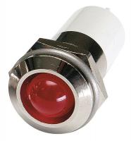 24M142 Round Indicator Light, Red, 3VDC