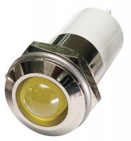 24M152 Round Indicator Light, Yellow, 110VAC