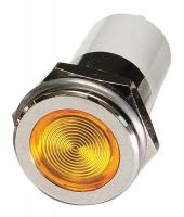 24M174 Flat Indicator Light, Yellow, 110VAC